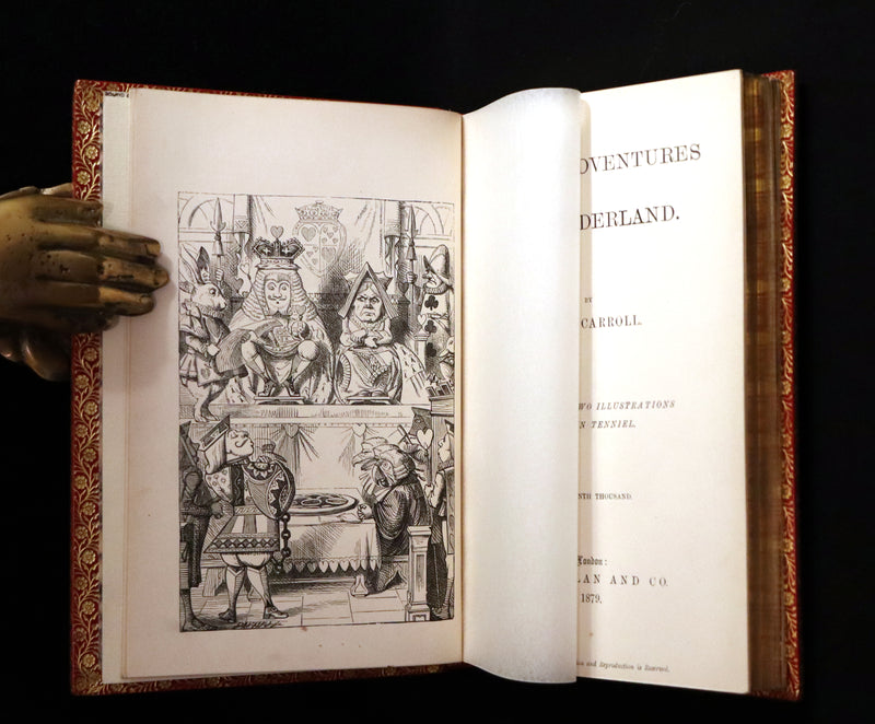 1872-1879 Fine Bayntun-Riviere Binding Book set - Alice's Adventures in Wonderland (WITH) Through the Looking-Glass and What Alice Found There.