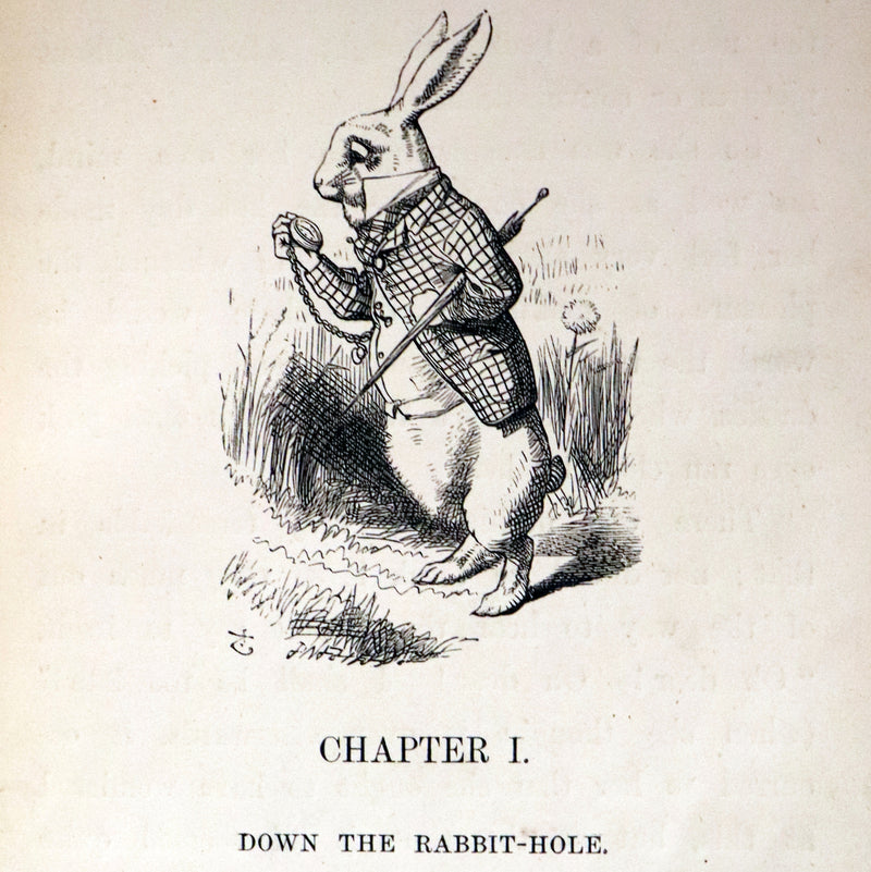 1872-1879 Fine Bayntun-Riviere Binding Book set - Alice's Adventures in Wonderland (WITH) Through the Looking-Glass and What Alice Found There.