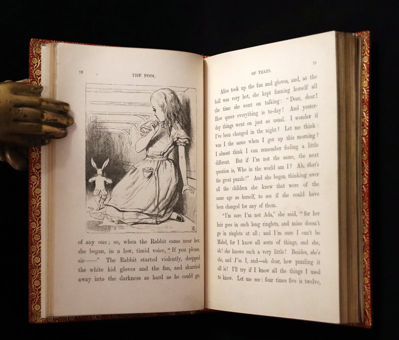 1872-1879 Fine Bayntun-Riviere Binding Book set - Alice's Adventures in Wonderland (WITH) Through the Looking-Glass and What Alice Found There.