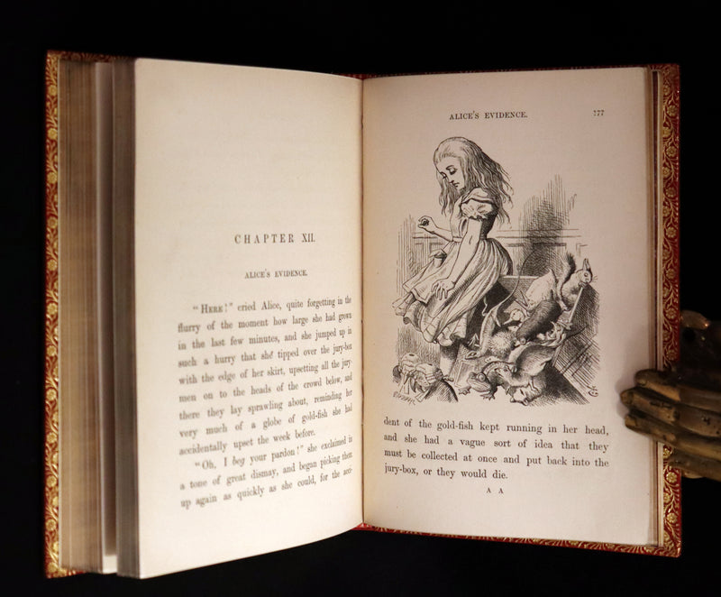 1872-1879 Fine Bayntun-Riviere Binding Book set - Alice's Adventures in Wonderland (WITH) Through the Looking-Glass and What Alice Found There.