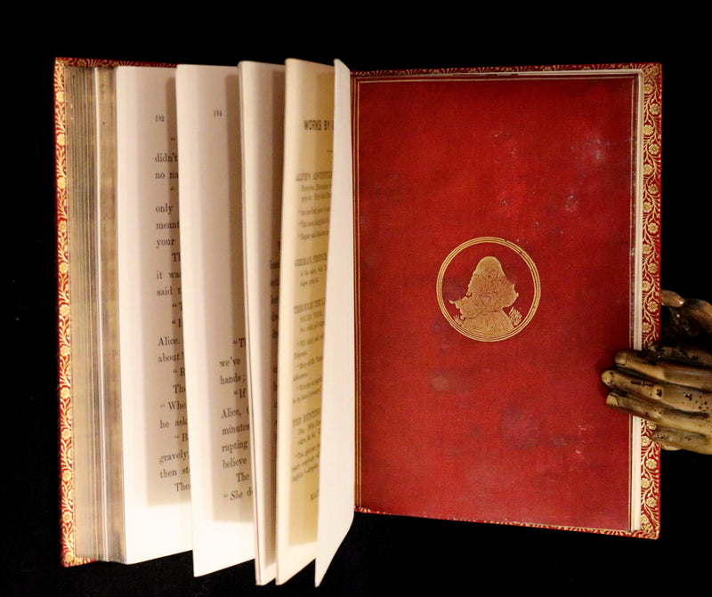 1872-1879 Fine Bayntun-Riviere Binding Book set - Alice's Adventures in Wonderland (WITH) Through the Looking-Glass and What Alice Found There.