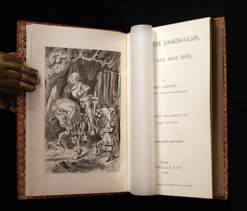 1872-1879 Fine Bayntun-Riviere Binding Book set - Alice's Adventures in Wonderland (WITH) Through the Looking-Glass and What Alice Found There.