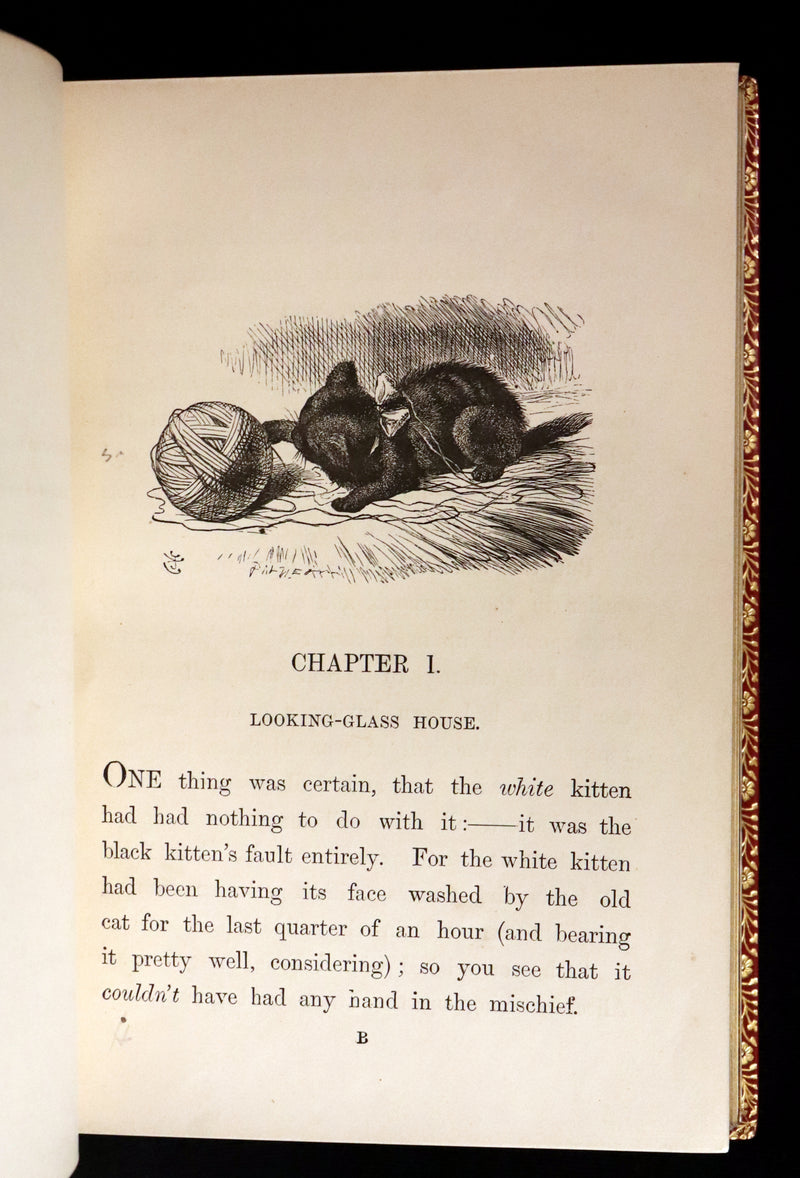 1872-1879 Fine Bayntun-Riviere Binding Book set - Alice's Adventures in Wonderland (WITH) Through the Looking-Glass and What Alice Found There.