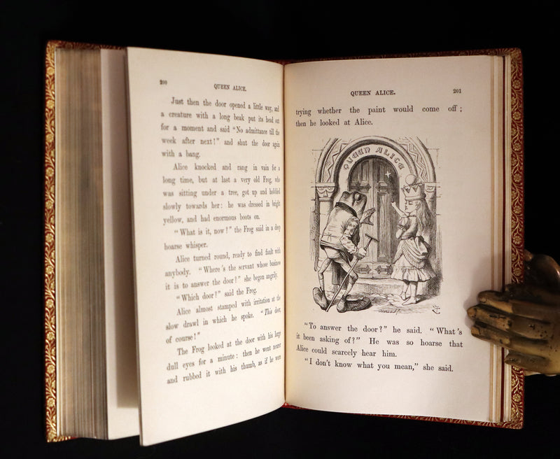 1872-1879 Fine Bayntun-Riviere Binding Book set - Alice's Adventures in Wonderland (WITH) Through the Looking-Glass and What Alice Found There.