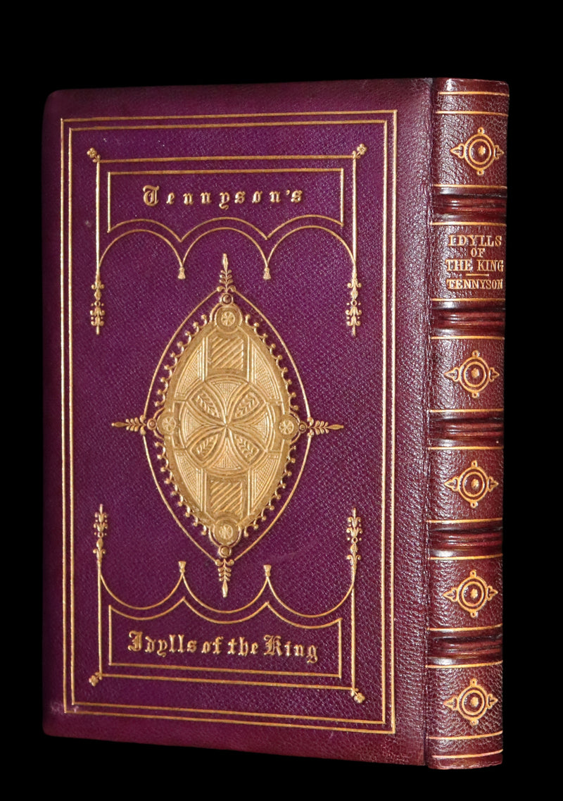1862 Beautiful binding - Legend of King Arthur - IDYLLS OF THE KING by Alfred Tennyson.