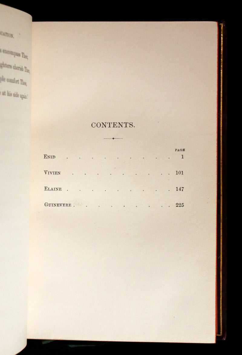 1862 Beautiful binding - Legend of King Arthur - IDYLLS OF THE KING by Alfred Tennyson.