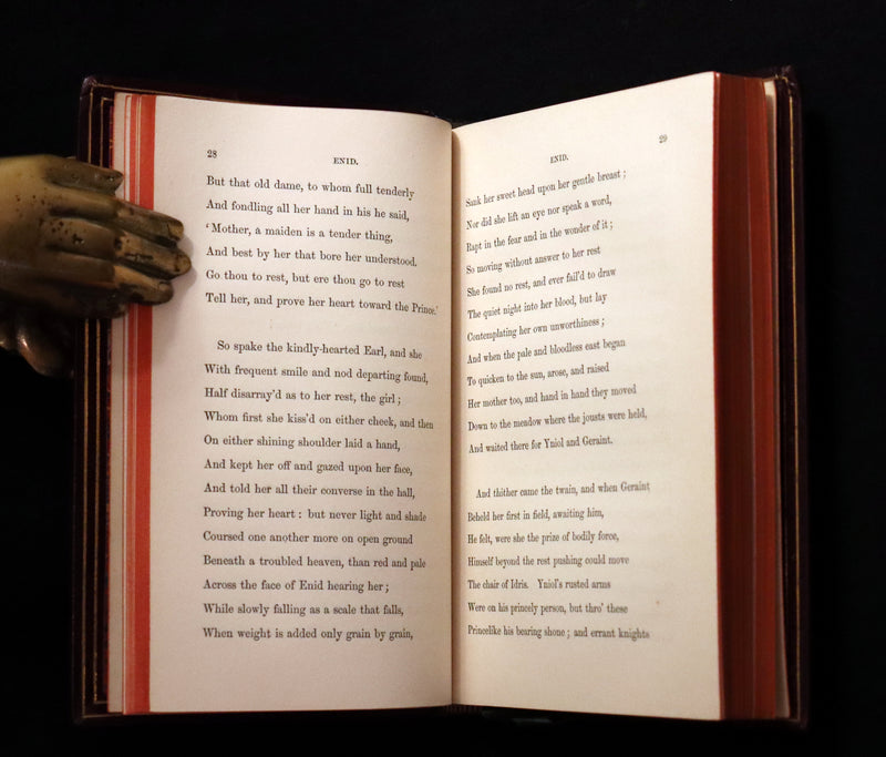 1862 Beautiful binding - Legend of King Arthur - IDYLLS OF THE KING by Alfred Tennyson.
