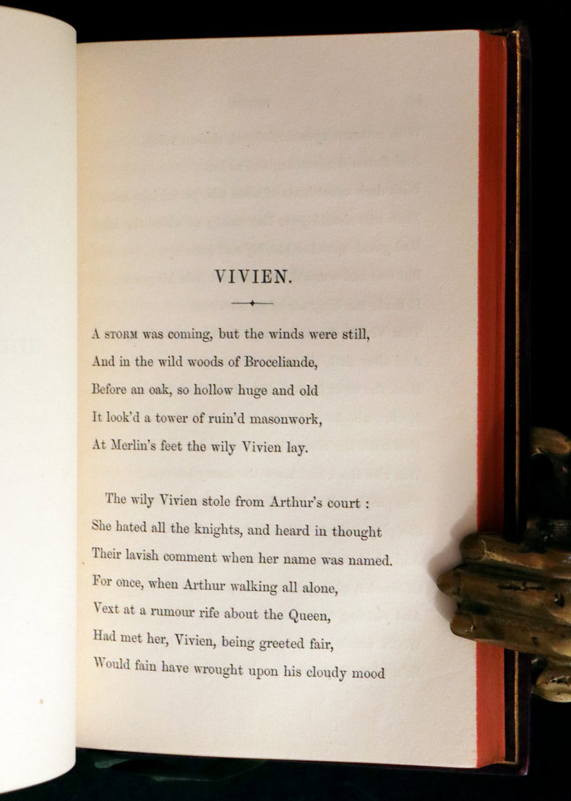 1862 Beautiful binding - Legend of King Arthur - IDYLLS OF THE KING by Alfred Tennyson.