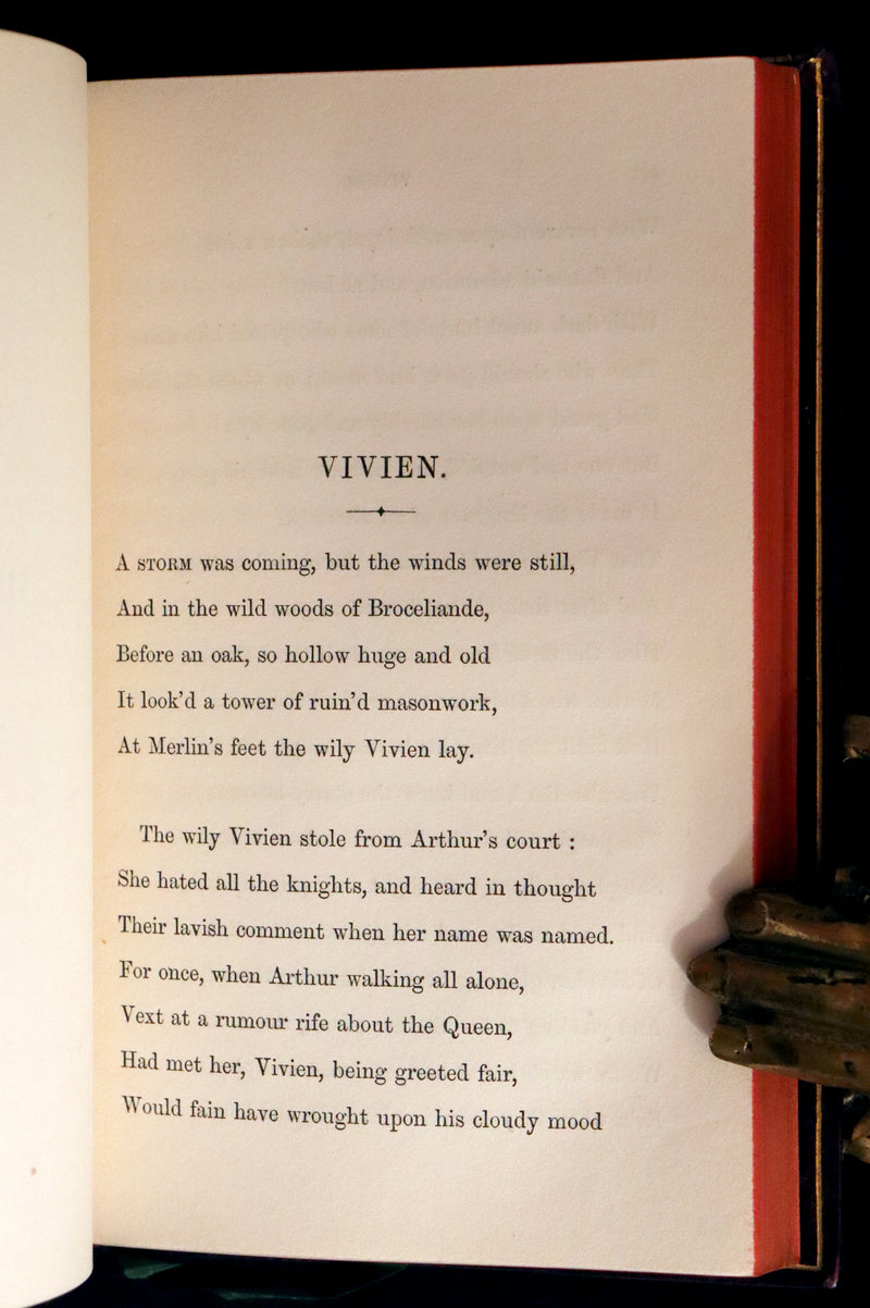 1862 Beautiful binding - Legend of King Arthur - IDYLLS OF THE KING by Alfred Tennyson.