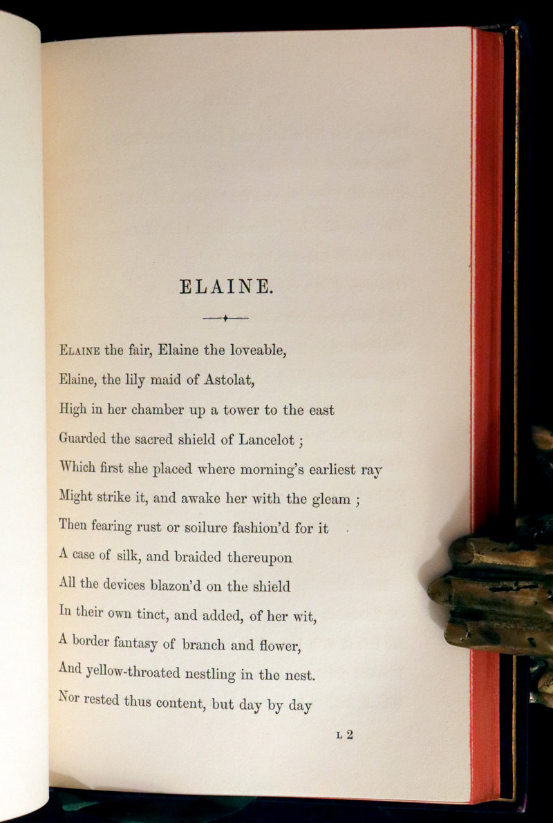 1862 Beautiful binding - Legend of King Arthur - IDYLLS OF THE KING by Alfred Tennyson.