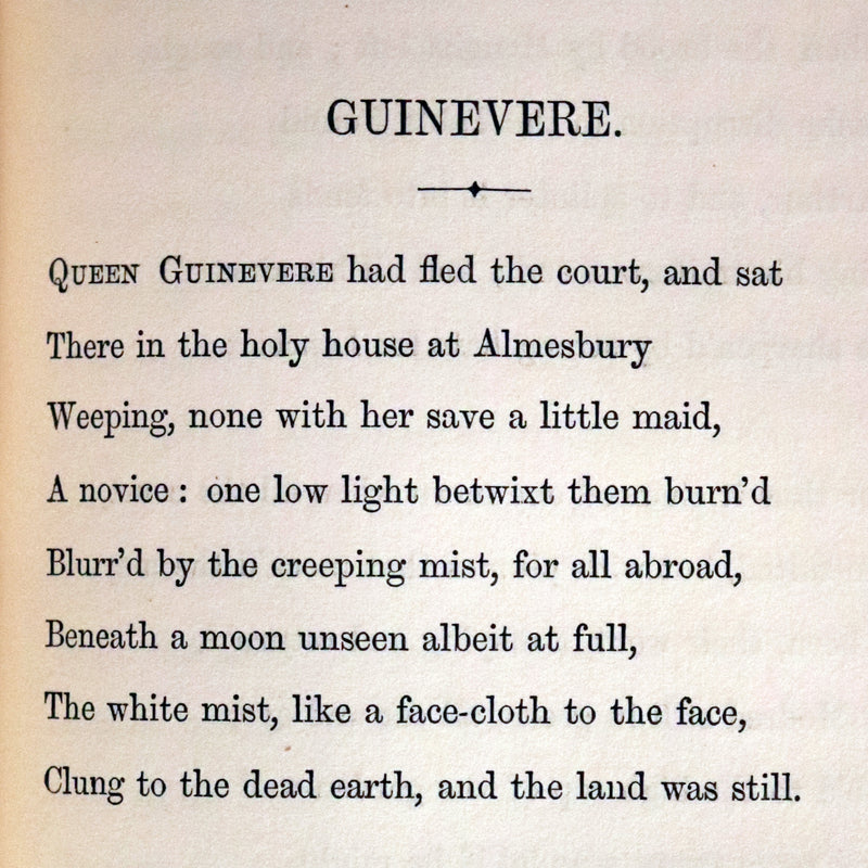 1862 Beautiful binding - Legend of King Arthur - IDYLLS OF THE KING by Alfred Tennyson.