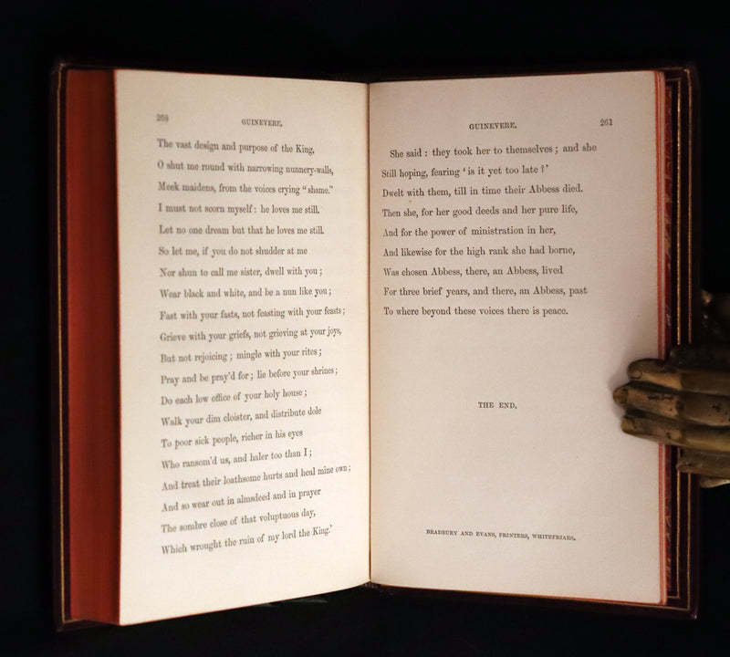 1862 Beautiful binding - Legend of King Arthur - IDYLLS OF THE KING by Alfred Tennyson.