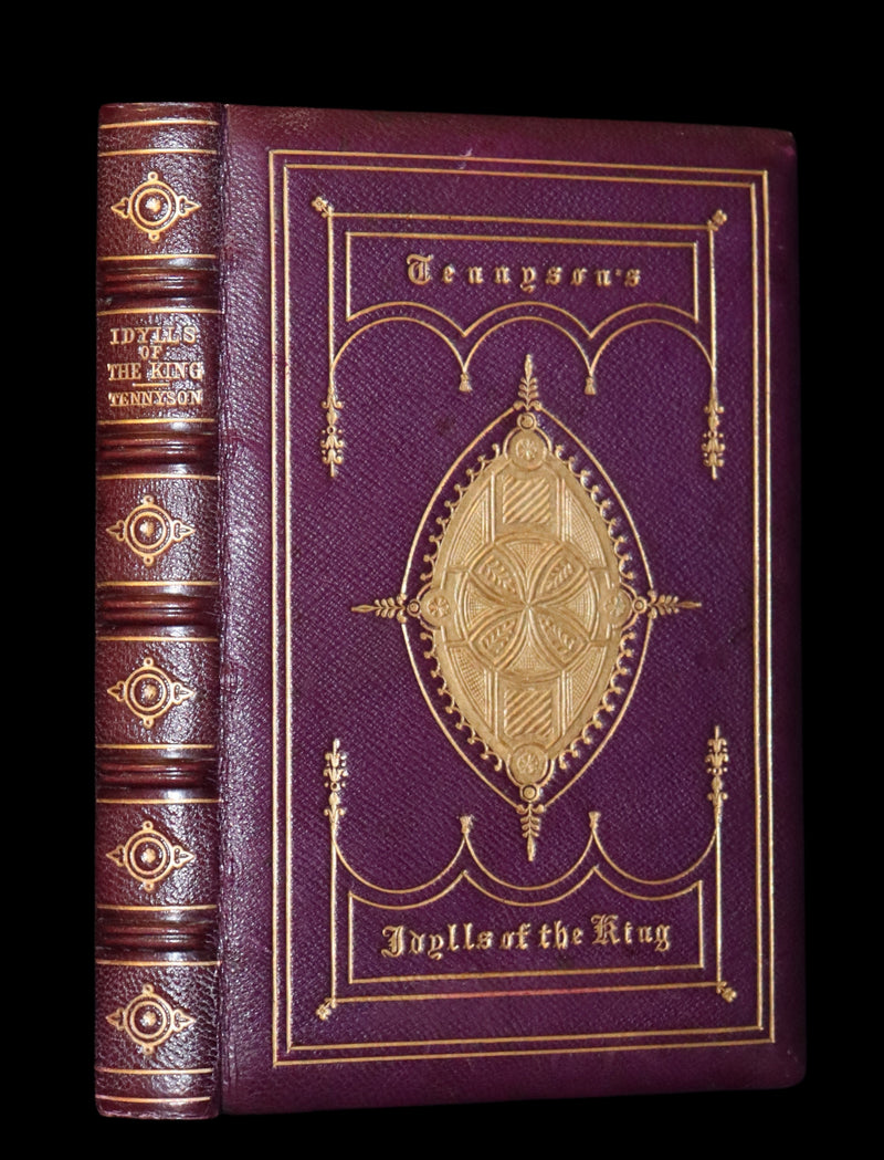 1862 Beautiful binding - Legend of King Arthur - IDYLLS OF THE KING by Alfred Tennyson.
