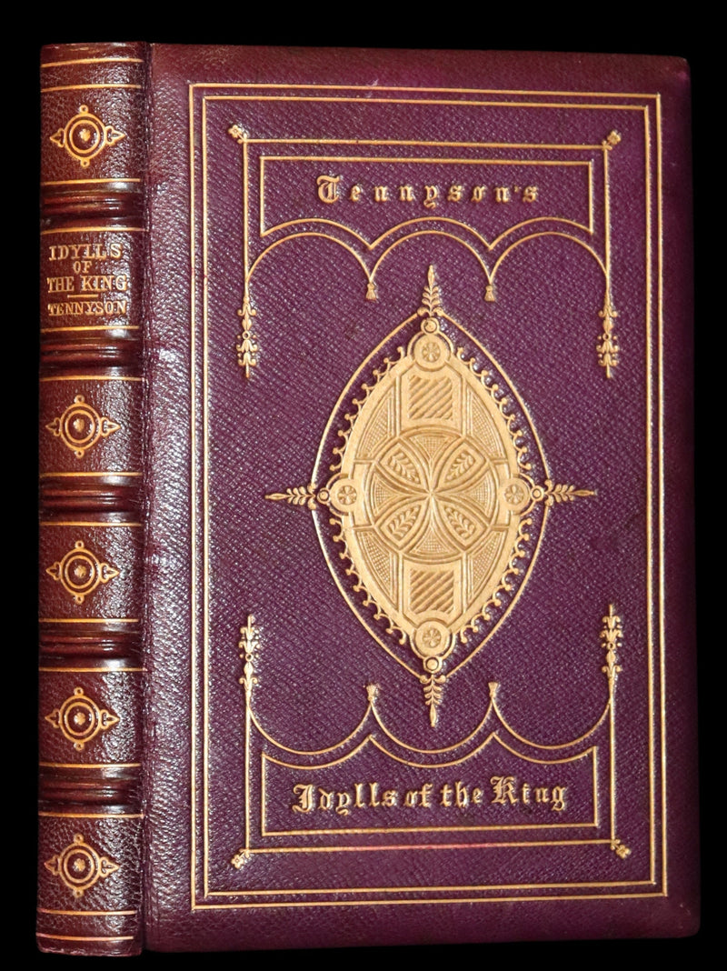 1862 Beautiful binding - Legend of King Arthur - IDYLLS OF THE KING by Alfred Tennyson.