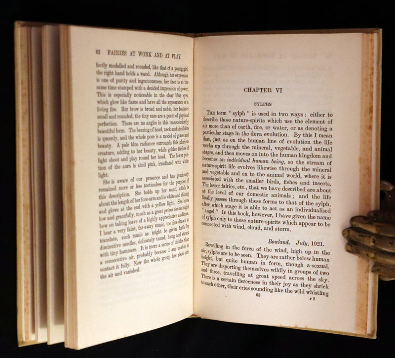 1925 Rare First Edition Book - Fairies at Work and at Play observed by Geoffrey Hodson.