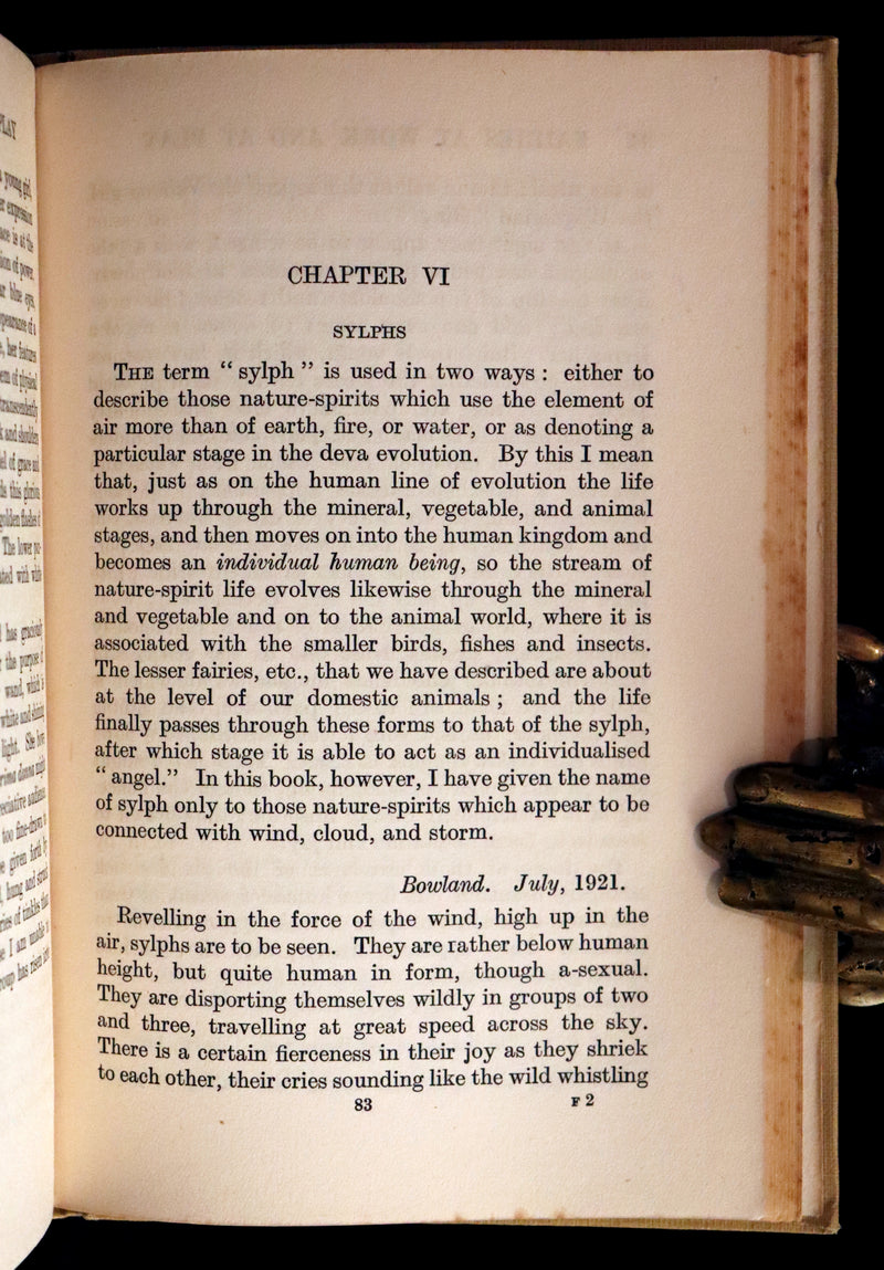 1925 Rare First Edition Book - Fairies at Work and at Play observed by Geoffrey Hodson.
