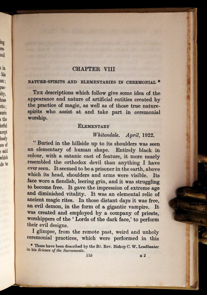1925 Rare First Edition Book - Fairies at Work and at Play observed by Geoffrey Hodson.