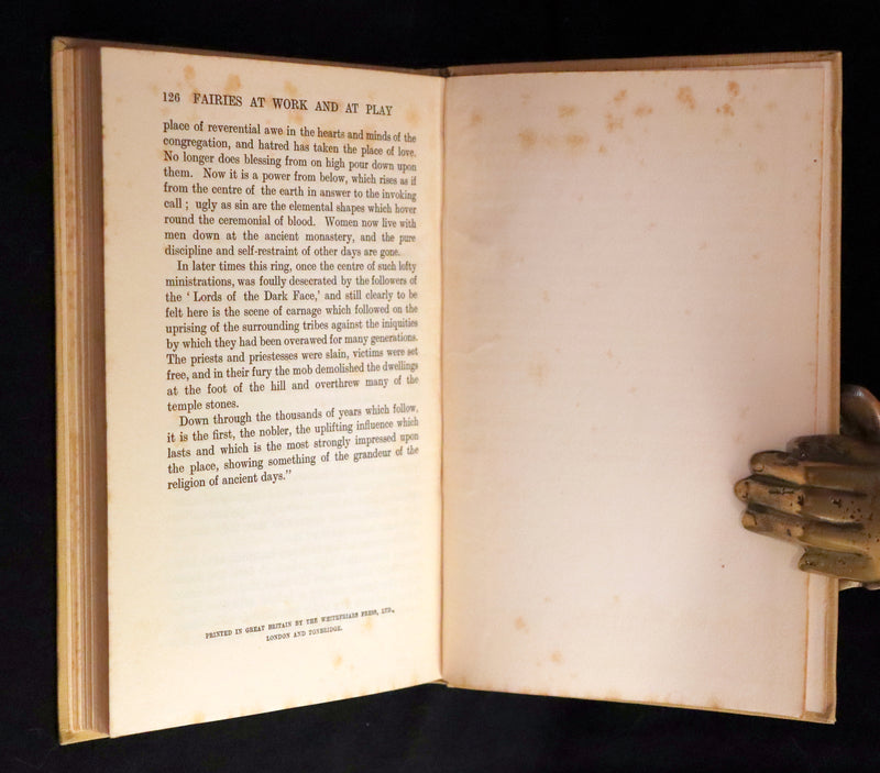 1925 Rare First Edition Book - Fairies at Work and at Play observed by Geoffrey Hodson.