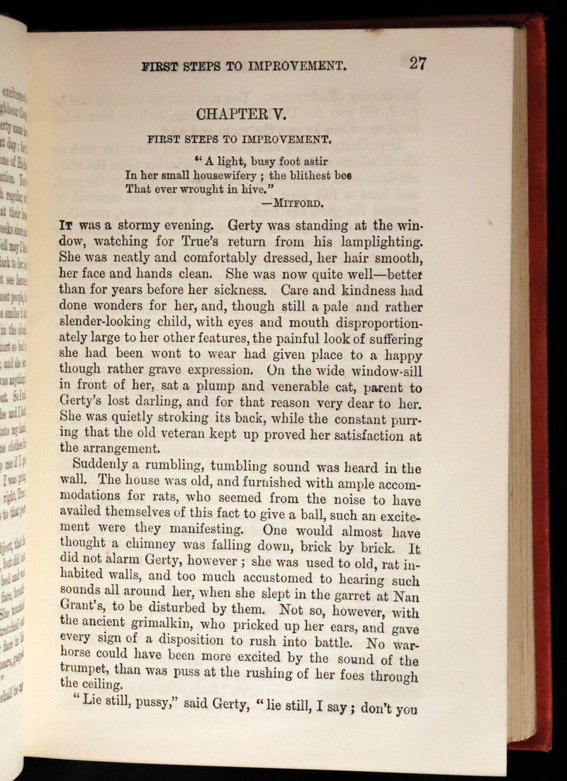 1887 Rare Victorian Book - The LAMPLIGHTER by Maria Susanna Cummins.