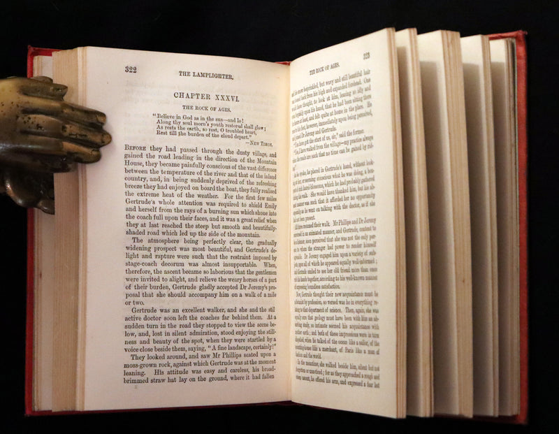 1887 Rare Victorian Book - The LAMPLIGHTER by Maria Susanna Cummins.