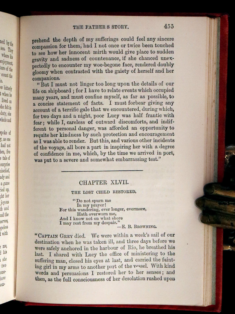1887 Rare Victorian Book - The LAMPLIGHTER by Maria Susanna Cummins.