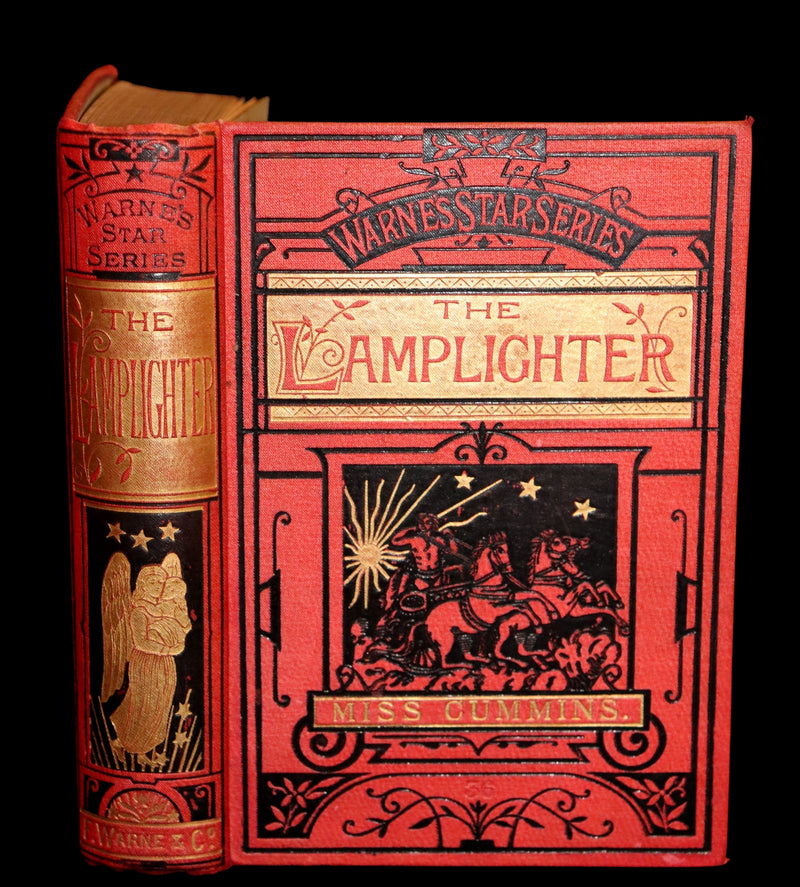 1887 Rare Victorian Book - The LAMPLIGHTER by Maria Susanna Cummins.