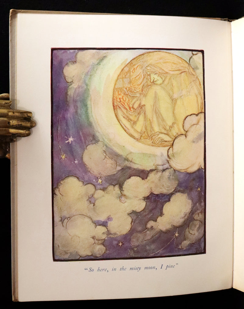 1918 Scarce First Edition - The Man in the Moon Illustrated by FLORENCE HARRISON.