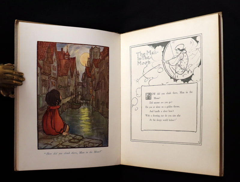1918 Scarce First Edition - The Man in the Moon Illustrated by FLORENCE HARRISON.