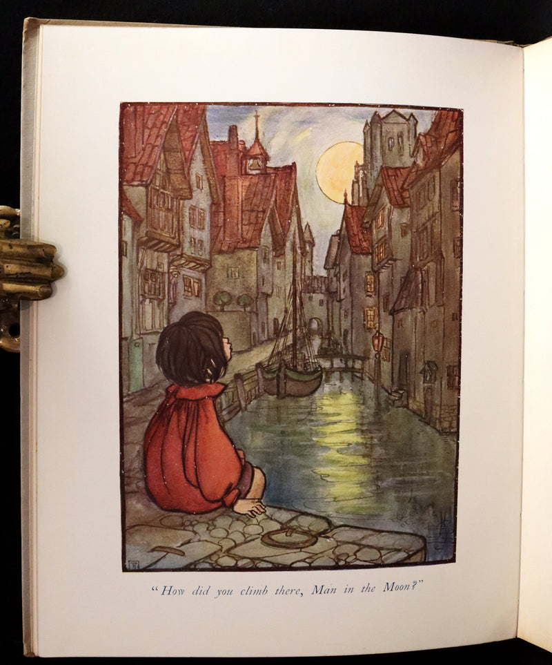 1918 Scarce First Edition - The Man in the Moon Illustrated by FLORENCE HARRISON.