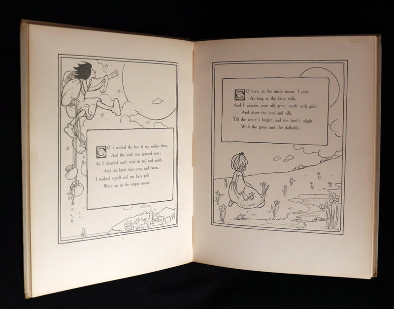 1918 Scarce First Edition - The Man in the Moon Illustrated by FLORENCE HARRISON.