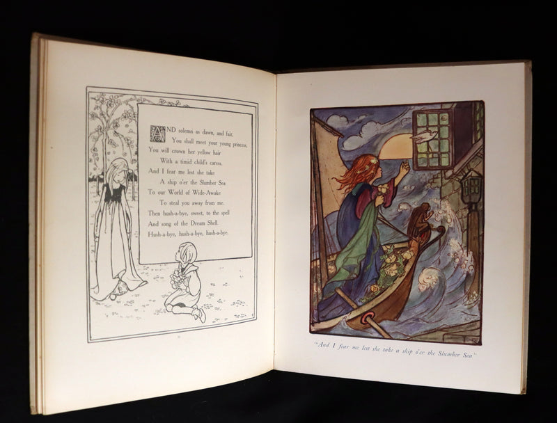 1918 Scarce First Edition - The Man in the Moon Illustrated by FLORENCE HARRISON.