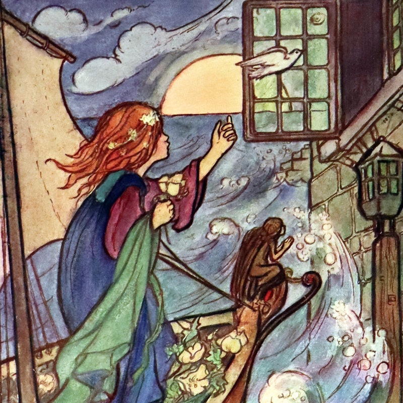 1918 Scarce First Edition - The Man in the Moon Illustrated by FLORENCE HARRISON.