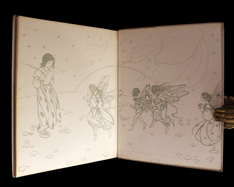 1918 Scarce First Edition - The Man in the Moon Illustrated by FLORENCE HARRISON.
