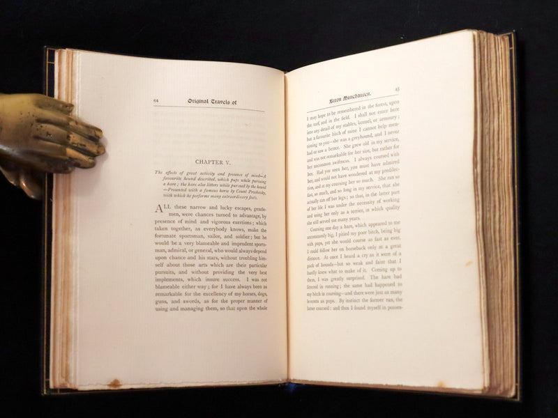 1889 Fine Morrell binding - Baron MUNCHAUSEN's Travels and Surprising Adventures Illustrated by Crowquill.