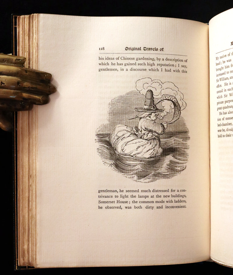 1889 Fine Morrell binding - Baron MUNCHAUSEN's Travels and Surprising Adventures Illustrated by Crowquill.