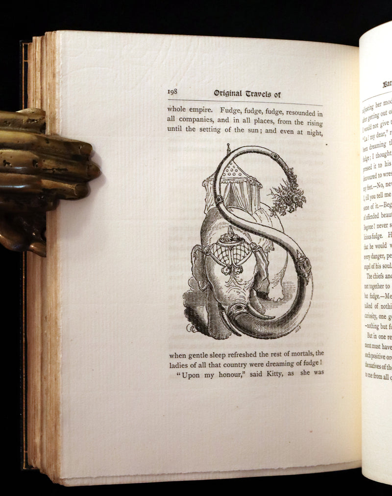 1889 Fine Morrell binding - Baron MUNCHAUSEN's Travels and Surprising Adventures Illustrated by Crowquill.