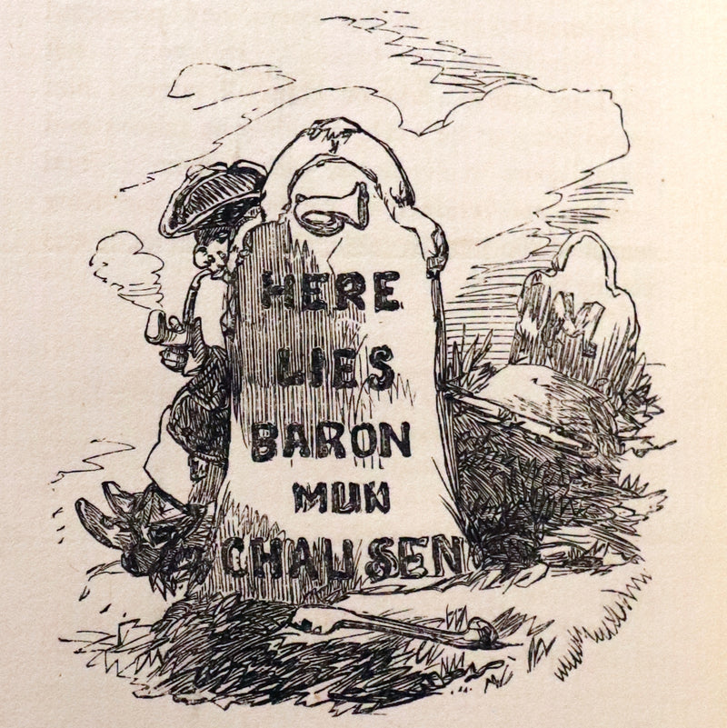 1889 Fine Morrell binding - Baron MUNCHAUSEN's Travels and Surprising Adventures Illustrated by Crowquill.