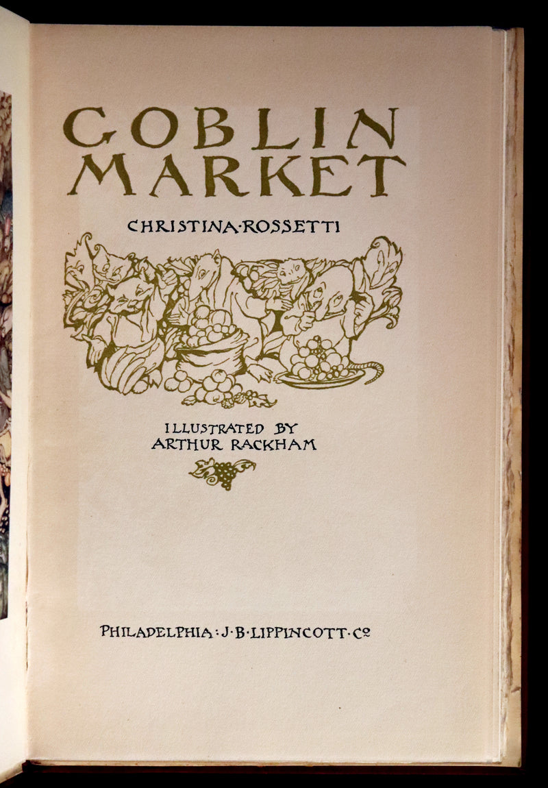 1933 Rare First US Edition - Goblin Market by Christina Rossetti illustrated by Arthur Rackham.
