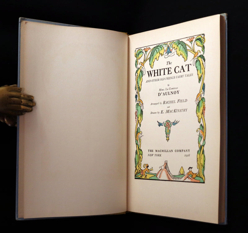 1928 Rare 1stED - THE WHITE CAT & Fairy Tales by Mme D'Aulnoy Illustrated by Elizabeth MacKinstry.