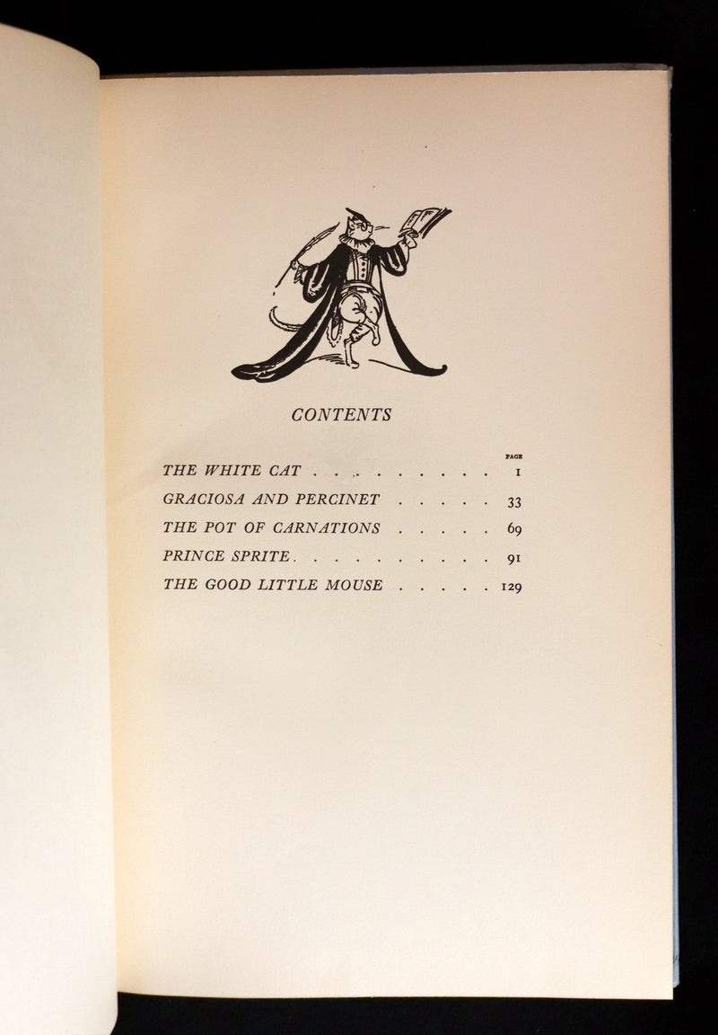 1928 Rare 1stED - THE WHITE CAT & Fairy Tales by Mme D'Aulnoy Illustrated by Elizabeth MacKinstry.
