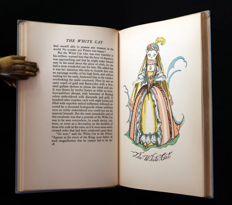 1928 Rare 1stED - THE WHITE CAT & Fairy Tales by Mme D'Aulnoy Illustrated by Elizabeth MacKinstry.