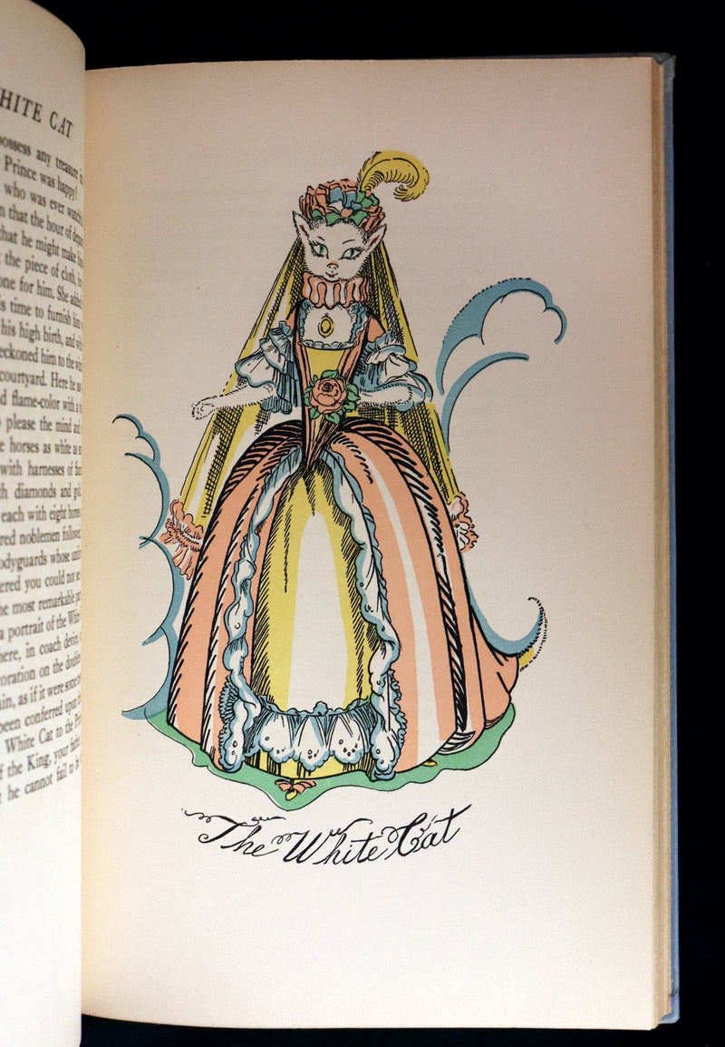1928 Rare 1stED - THE WHITE CAT & Fairy Tales by Mme D'Aulnoy Illustrated by Elizabeth MacKinstry.