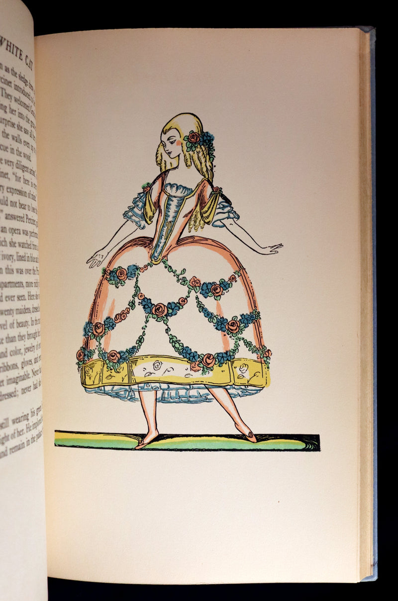 1928 Rare 1stED - THE WHITE CAT & Fairy Tales by Mme D'Aulnoy Illustrated by Elizabeth MacKinstry.