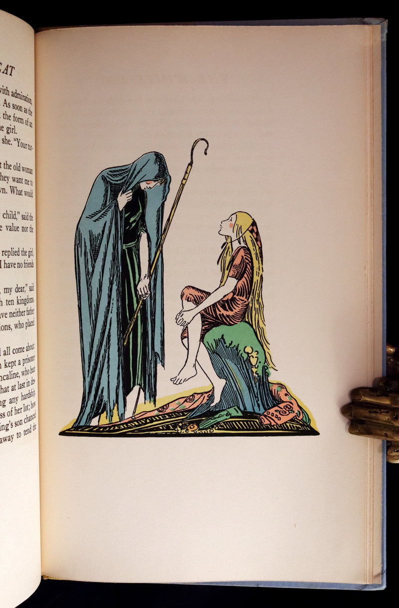 1928 Rare 1stED - THE WHITE CAT & Fairy Tales by Mme D'Aulnoy Illustrated by Elizabeth MacKinstry.