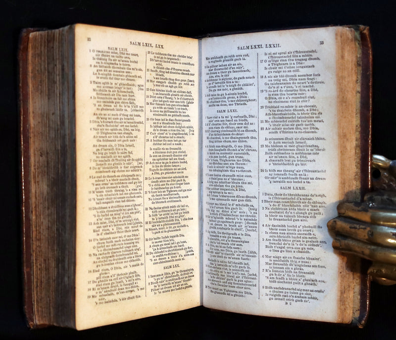 1846 Scarce Scottish GAELIC New Testament - TIOMNADH NUADH with Sailm Dhaibhidh (Psalms).