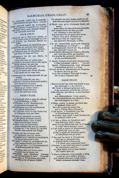 1846 Scarce Scottish GAELIC New Testament - TIOMNADH NUADH with Sailm Dhaibhidh (Psalms).