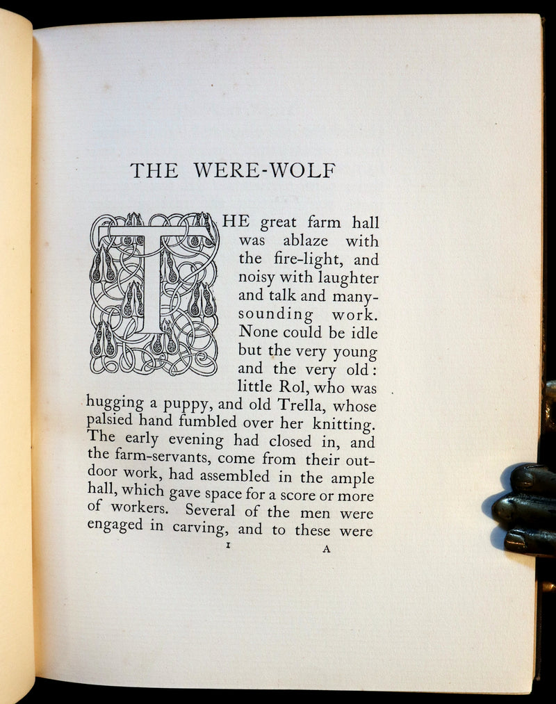 1896 Rare First Edition Book on Werewolves - THE WERE-WOLF by Clemence Housman. Illustrated.