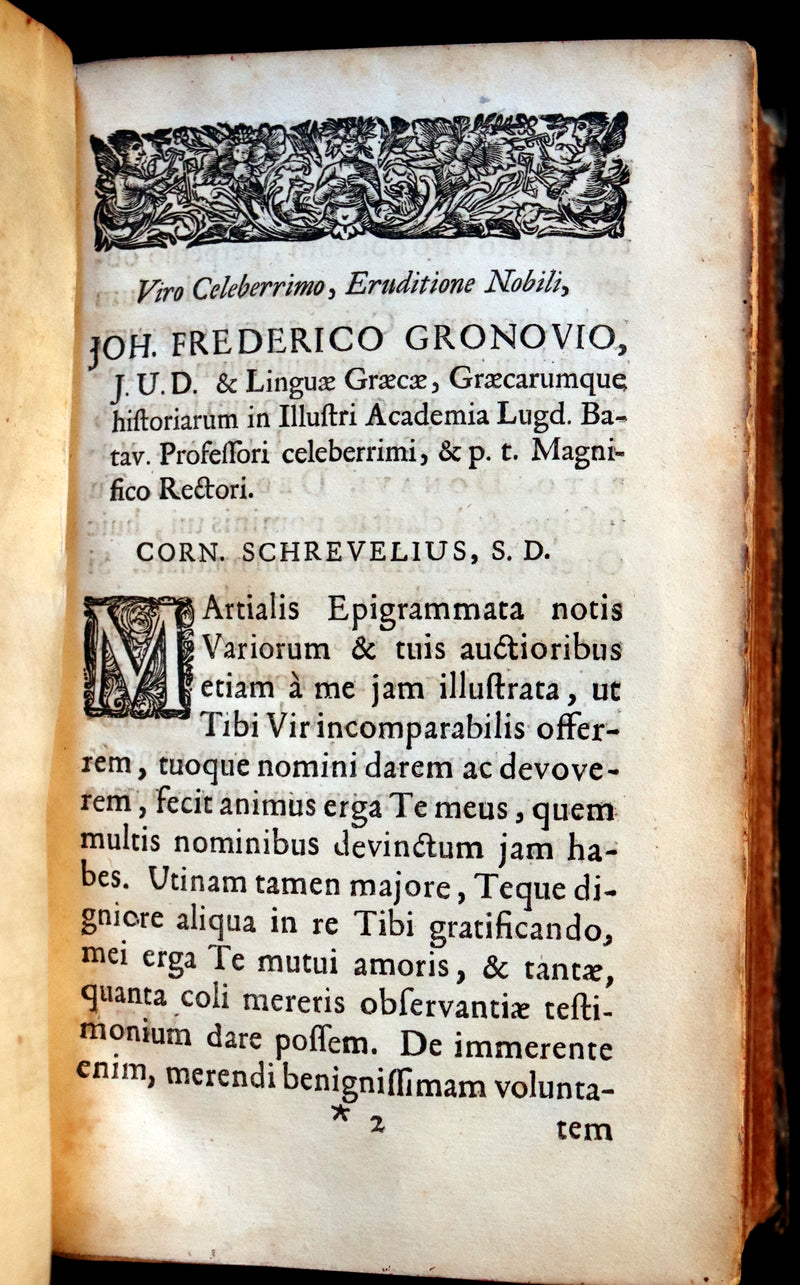 1661 Rare Latin vellum Book - MARTIAL's Epigrams - M. Valerii Martialis Epigrammata.