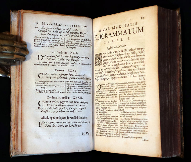 1661 Rare Latin vellum Book - MARTIAL's Epigrams - M. Valerii Martialis Epigrammata.