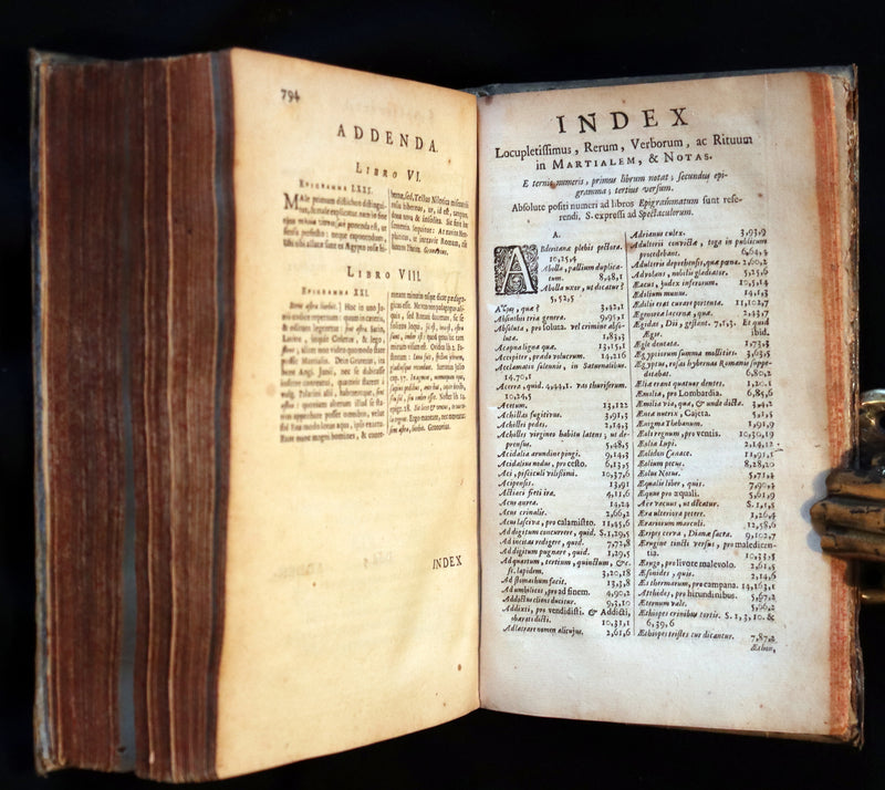 1661 Rare Latin vellum Book - MARTIAL's Epigrams - M. Valerii Martialis Epigrammata.